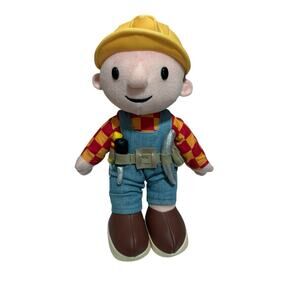 Applause 10” Talking Bob The Builder Stuffed Plush Doll Toy 2002 Works